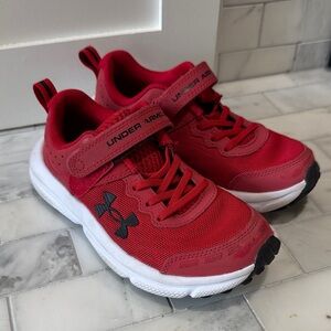 Under Armour Kids Red and Black Sneakers
